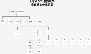 豊臣秀次と豊臣宗家の家系図